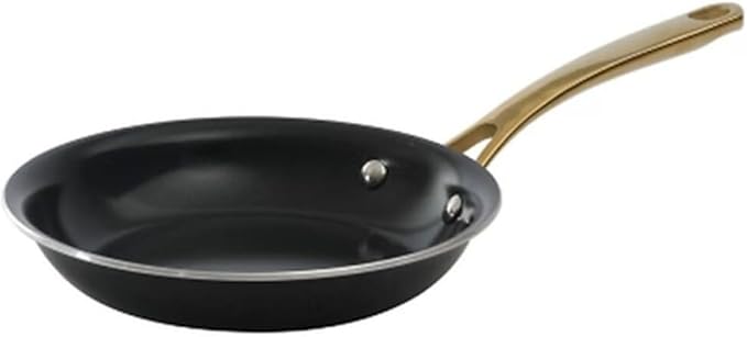 Martha Stewart Lockton 14 Piece Premium Non-Stick Heavy-Gauge Aluminum Cookware Combo Set (Pots, Pans, and Tools) - Black w/Gold Handles