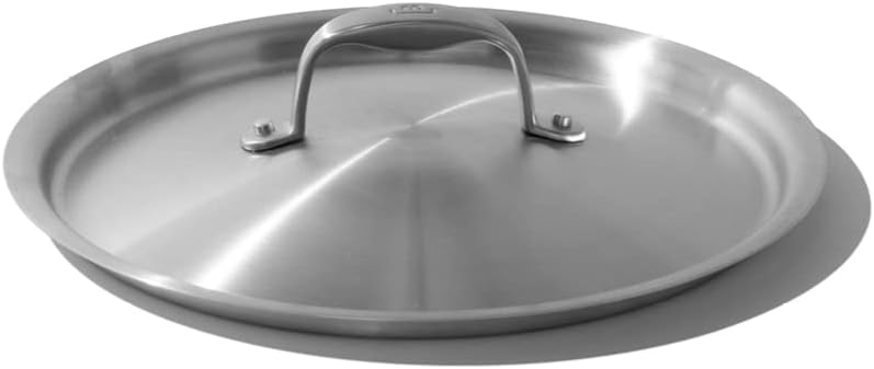Made In Cookware - 10-Inch Stainless Steel Frying Pan With Lid - 5 Ply Stainless Clad - Professional Cookware - Crafted in Italy - Induction Compatible