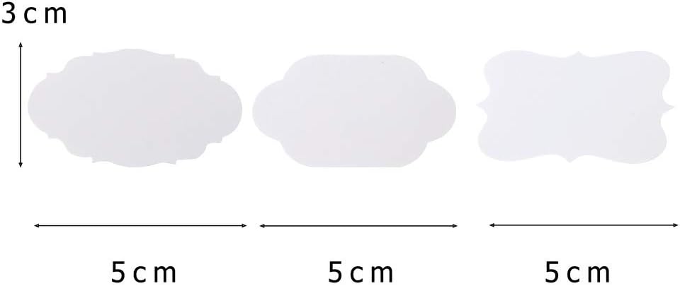 Pimoys 300 Pieces Gift Sticker Labels, 1.2*2inch Kraft Paper, Waterproof Labels for Jam Jars, Home Baking, Handmade Cosmetic, Holiday Presents, Lace Design