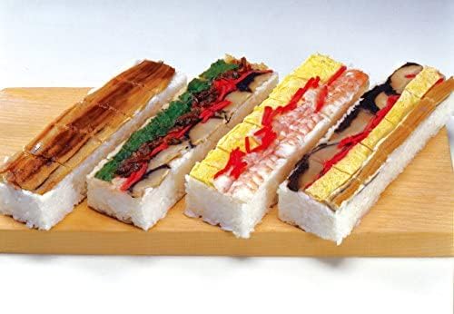 JapanBargain 3130, Wooden Oshizushi Press Maker Rectangular Sushi Press Mold Oshizushihako, 8.5 inch x 2.75 inch, 6 Pack