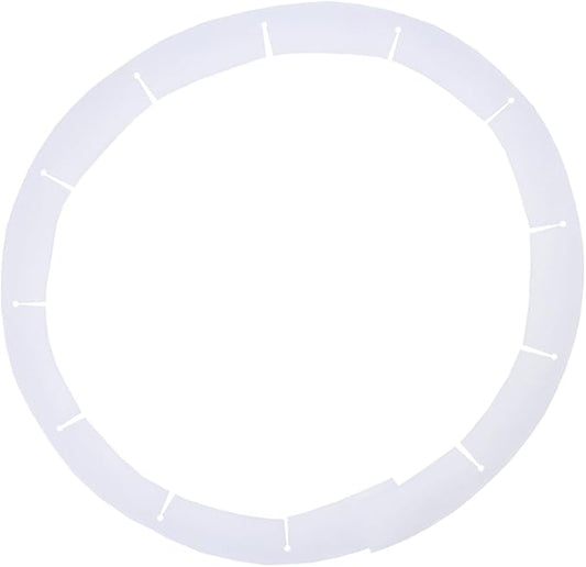 Adjustable Pie Crust Shields, Silicone Baking Protectors, Cover Ring Tools Fits 8-11.4 Inch Pies, Baking Pie Pizza Crust Shield Protector Cover for Edges ﻿ (Transparent)