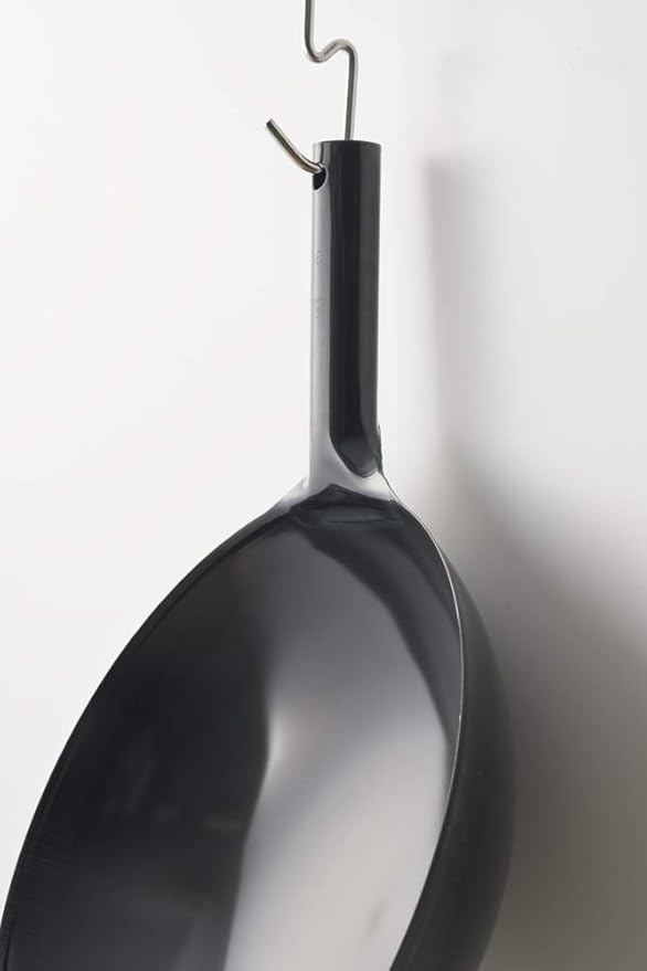 [Made in Japan] SOONEAR KOTE2 Light Weight Carbon Steel Wok 14 1/4" 2.73lb(30% less) Gas Fire Round Bottom Carbon Steel Handle No Rivets