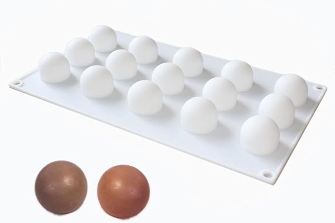 X-Haibei 3D Ice Ball Eyeball Chocolate Bath Bomb Round Soap Candy 1inch Maker Mold Silicone