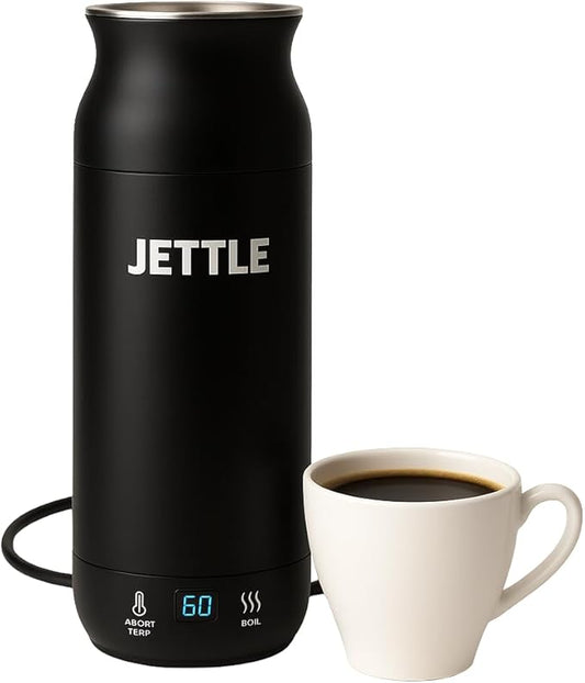 Electric Kettle - Travel Portable Heater for Coffee Tea Milk Soup - Stainless Steel Travel Water Boiler tea pot with Temperature Control - LED - Automatic Power Off - 450ml - Kitchen Appliance