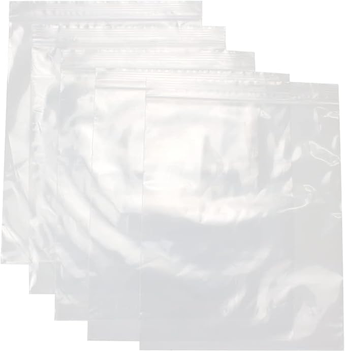 6" X 9" (100 Bags) 2 Mil Clear Reclosable Zip Plastic Poly Bags with Resealable Lock Seal Zipper