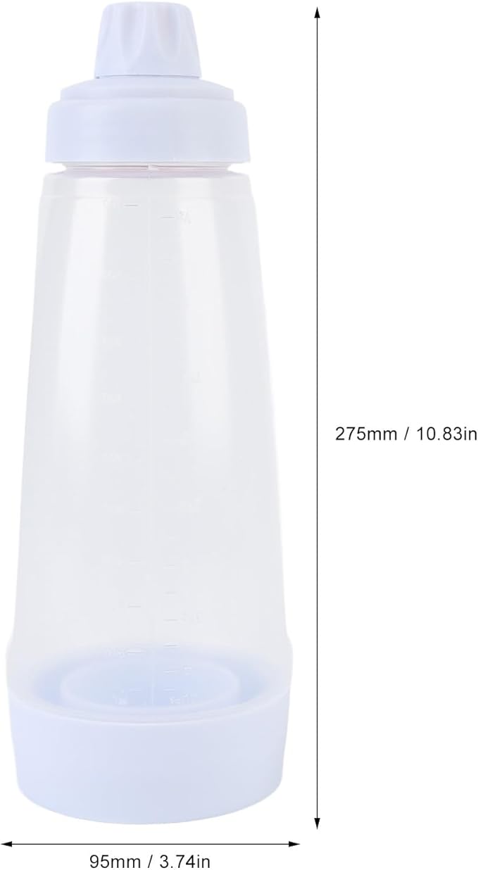 Pssopp Batter Dispenser and Mixer, Shaker Bottle Batter Mixer Pancake Batter Dispenser Mixer Pancake Bottle for Cupcakes Crepes Pancake Mix Muffins