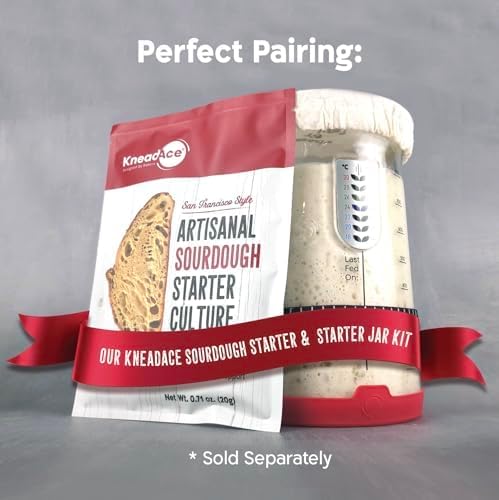 Pro Sourdough Starter Kit - 34oz Large Capacity Glass Fermentation Jar with Lid & Tracker, Sourdough Starter Fermenter for Homemade Sourdough, Bread Dough Prep & Culinary Fermentation, 2 Pack