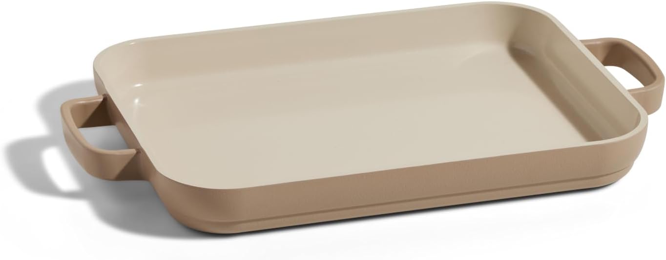 Our Place Mini Griddle Pan - 2 Quart Nonstick Ceramic Sheet Pan & Stovetop Griddle with Handles | Toxin-Free Cast Aluminum | Oven Safe up to 450°F | Steam