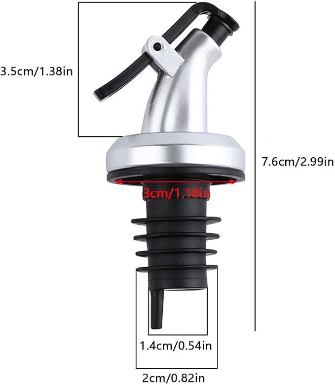 10 PCS Oil Pour Spouts, Olive Oil Vinegar Wine Dispenser with Leak-Proof Cap,Oil Bottle Stopper for Kitchen and Bar