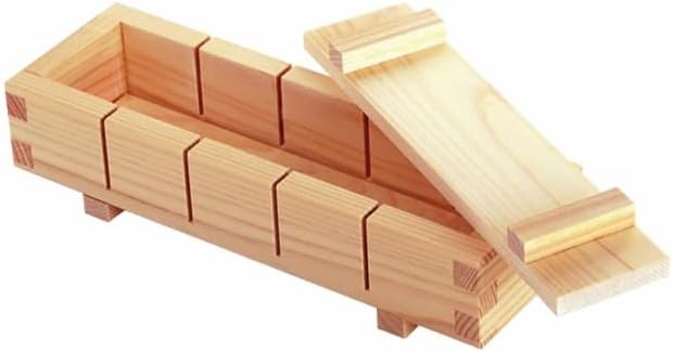JapanBargain 3130, Wooden Oshizushi Press Maker Rectangular Sushi Press Mold Oshizushihako, 8.5 inch x 2.75 inch, 2 Pack