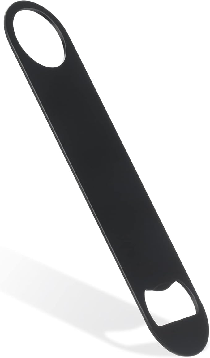 QTLCOHD 20 Pack Flat Bottle Opener 7 Inch Stainless Steel Bottle Openers Bulk Black Beer Bottle Opener Bartender for Kitchen Bar or Restaurant