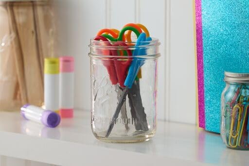 Ball Jar with Lid and Band - Pick Your Size and Color (Clear, Wide Mouth Pint - 16 oz.) Pack Of 2