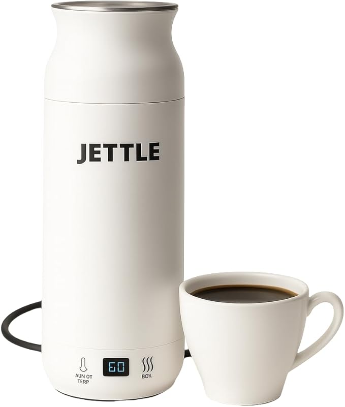 Electric Kettle - Travel Portable Heater for Coffee Tea Milk Soup - Stainless Steel Travel Water Boiler tea pot with Temperature Control - LED - Automatic Power Off - 450ml - Kitchen Appliance