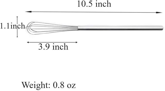 FLYINGSEA Whisks,Small whisk,Egg Whisk,10.5" Stainless Steel Whisk,Mini whisk,Whisk stainless steel,Cooking and Kitchen Gadget.(1 Pcs)