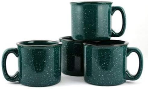 Ceramic Campfire Mug, 15oz - Set of 4 (Forest Green)