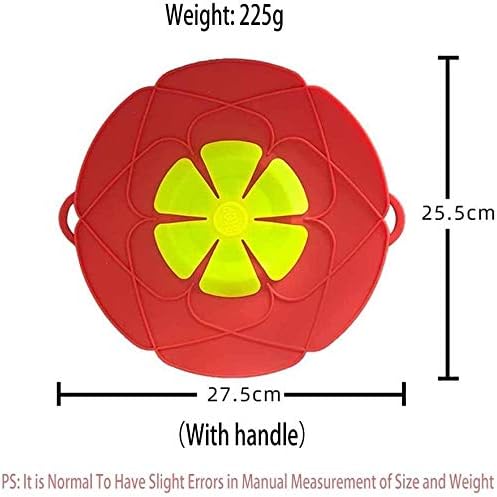 2 Pack Spill Stopper Lid Cover, 10.2 inch and 11 inch, Boil Over ‎Spill Stopper, Microwave Splatter Food Cover, BPA-Free Silicone Lids and Dishwasher Safe, for Home Kitchen