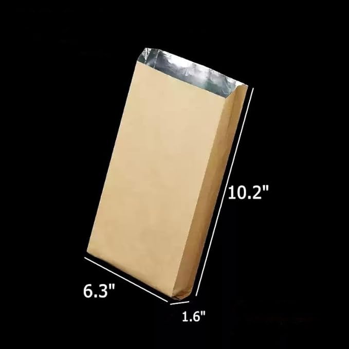 150 Pack Foil Sandwich Wrappers, 4 LB Insulated Hot Dog Wrap Pouch, Grease Resistance Paper Hamburgers Bags for Breakfast Lunch, Fast Food Truck, Serving, BBQ, Brown