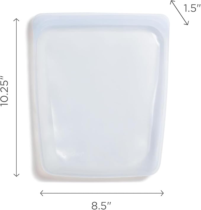 Stasher Premium Silicone Reusable Food Storage Half Gallon Bag, Amethyst, Microwave, Sous Vide, Dishwasher, Oven and Freezer Safe, BPA Free, Leak-free, Eco-friendly, 64 Oz