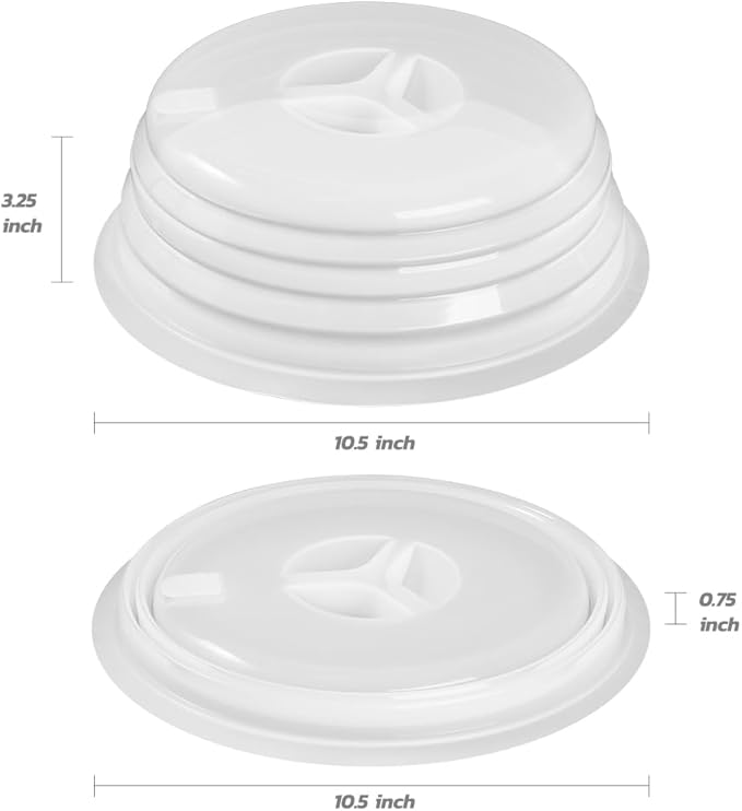 Microwave Cover for Food Microwave Splatter Cover - Silicone Microwave Plate Cover Dish Covers for Microwave Oven Cooking Anti-Splatter Guard Lid with Steam Vents BPA Free