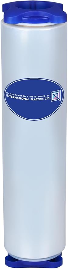 International Plastics Co. 15" Plastic Stretch Film Wrap with Tension Handles 1200ft 500% Stretch Clear Cling Durable Adhering Packing Moving Packaging Heavy Duty Shrink