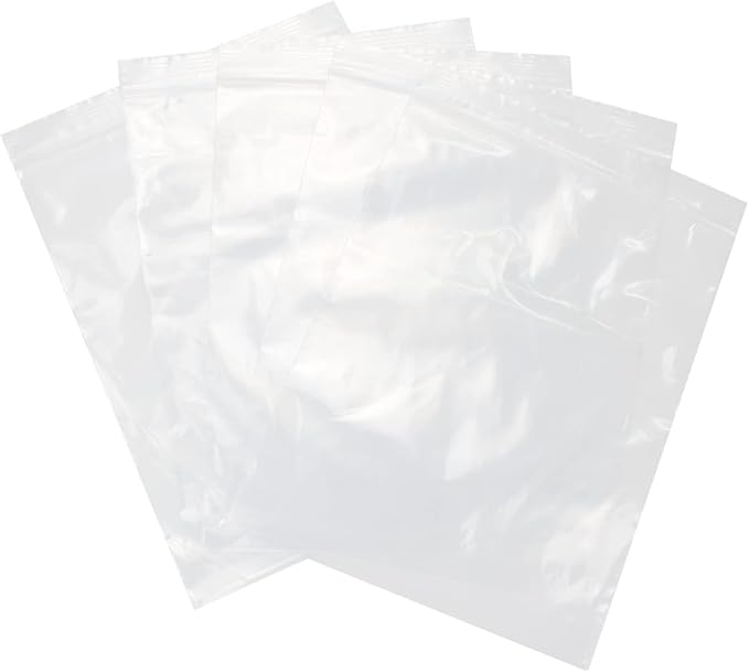 13" X 15" (100 Bags) 2 Mil Clear Reclosable Zip Plastic Poly Bags, 2 Gallons with Resealable Lock Seal Zipper