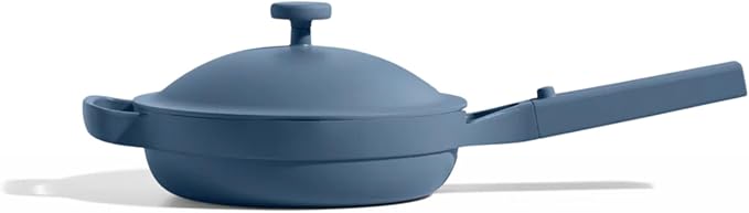 Our Place Mini Always Pan 2.0-8.5” (1.2 Qt) Nonstick, Toxin-Free Ceramic Cookware | Patented 10-in-1 Aluminum Frying & Sauté Pan | Safe for Oven, Induction & All Cooktops up to 450°F | Blue Salt