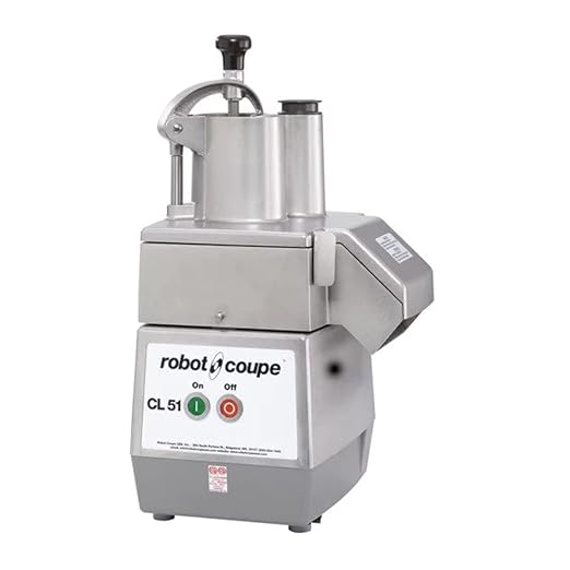 Robot Coupe CL51 Single-Speed Cutter Mixer Continuous Feed Commercial Food Processor with Side Discharge, 120v