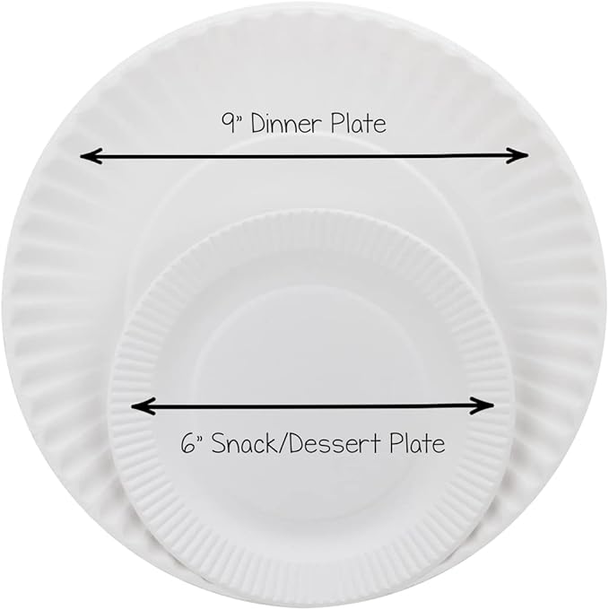 Hygloss Products Paper Plates - Uncoated White Plate - Use for Foodware, Events, Activities, Crafts Projects and More - Environmentally Friendly - Recyclable and Disposable - 6-Inches - 200 Pack