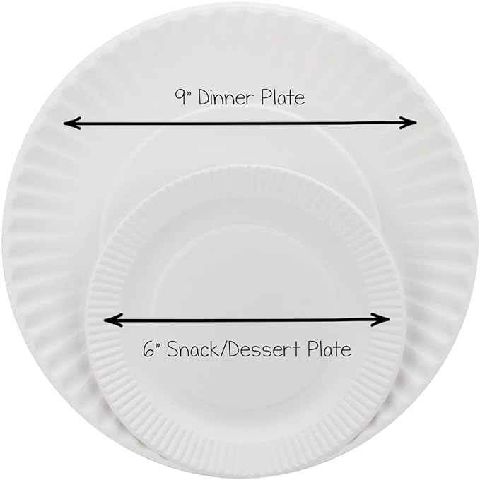 Hygloss Products Paper Plates - Uncoated White Plate - Use for Foodware, Events, Activities, Crafts Projects and More - Environmentally Friendly - Recyclable and Disposable - 6-Inches - 100 Pack