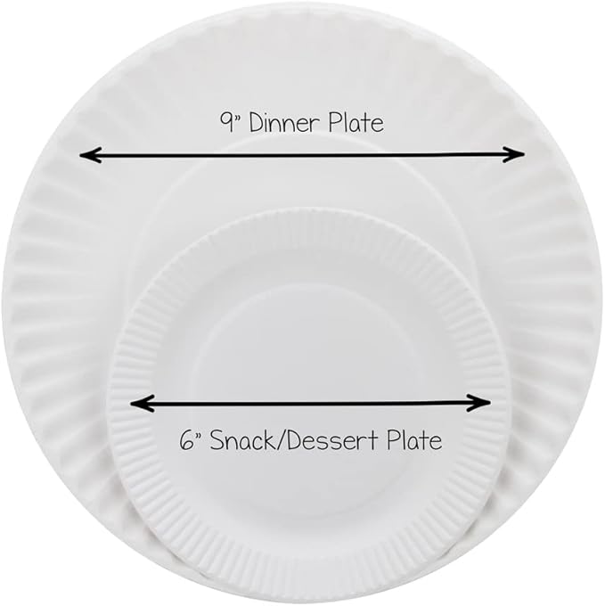 Hygloss Products Paper Plates - ‎Uncoated White Plate - Use for Foodware, Events, Activities, Crafts Projects and More - Environmentally Friendly - Recyclable and Disposable - 6-Inches - 500 Pack