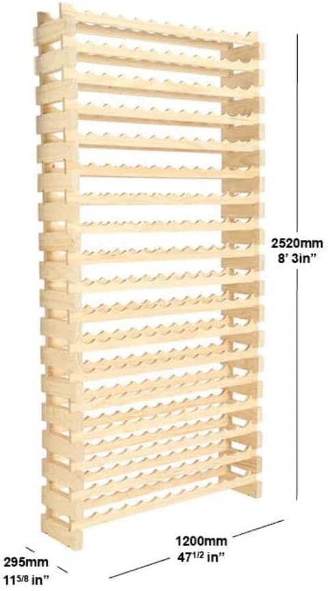 216 Bottle Wine Rack Dark Stain