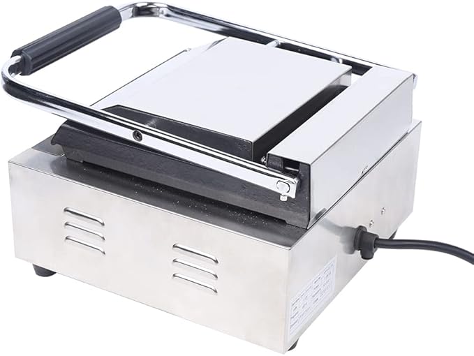 1800W Electric Press Sandwich Maker and Griddle Grill, Open Flat Mini Sear and Press Grill Indoor with Non-Stick Coated Plate for Quesadillas, Burgers, Breakfast