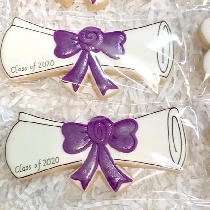 Graduation Cookie Cutters 6Pcs, Cap Gown Diploma Frame Medallion Shapes Cookie Cutter Mold, 304 Stainless Steel Biscuit Dough Fondant Cutters for Celebration Kitchen Baking