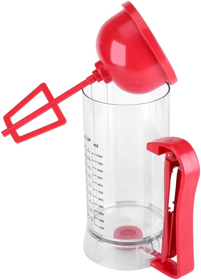40 Oz Pancake Batter Dispenser, Electric Squeeze Bottles for Pancake Batter with Measuring Label, Cake Batter Separator with Batter Mixer for Cupcakes Waffles