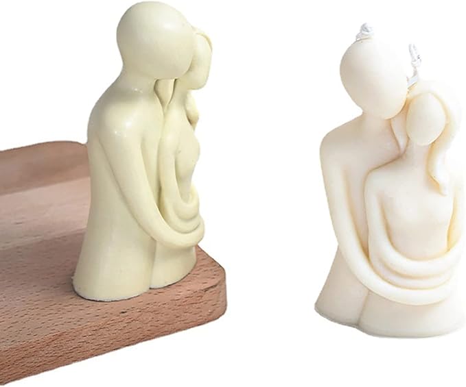 Girl Body Resin Couple Candle Mold - 3D Silicone Mold for Clay & Resin Casting - Craft Supplies