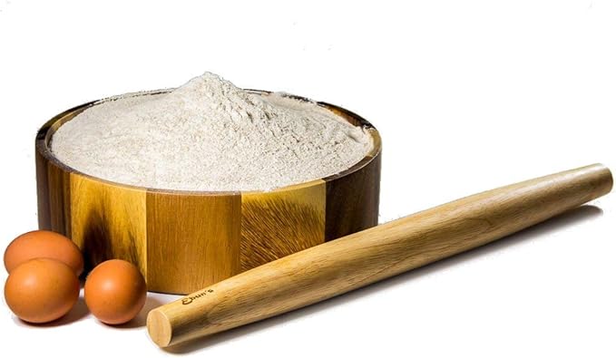 French Rolling Pin – 18 Inch Wooden Dough Roller for Baking Pizza, Pie Crust, Cookies & Pasta | Essential Kitchen Tool & Gift for Bakers, Chefs & Home Cooks