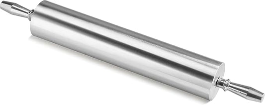 New Star Foodservice Extra Heavy Duty Restaurant Aluminum Rolling Pin, 18", Silver