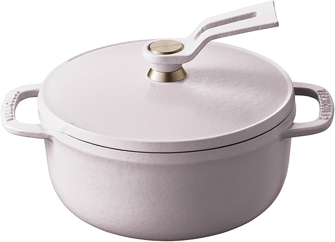 Vermicular Oven Pot 2.0 | Lightweight Enameled Cast Iron Pot | 14cm (1 Qt) | Non-Toxic | Induction-compatible | Dutch Oven | Made in Japan | Matte Himalayan Pink