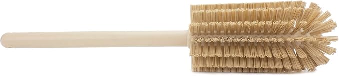 SPARTA Large Water Bottle Brush Ideal for Wide-Mouth Jars, Bottles and Tumblers, Dishwashing Tool with Handle for Home and Commercial Kitchens, Plastic, 16 Inches, Tan, (Pack of 4)