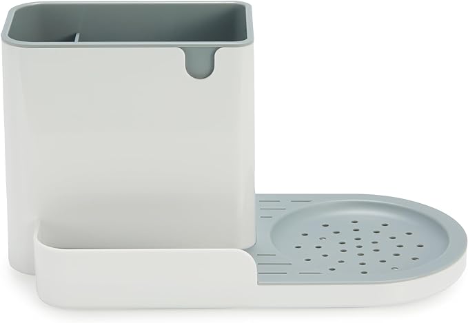 Amazon Basics Kitchen Sink Organizer/Sponge Holder, Large, White