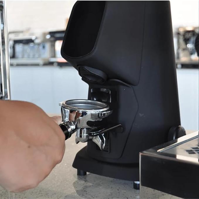 AllGround Sense Burr Coffee Grinder, Home Coffee Grinder - 64mm Flat Dark T M340 Steel Burr, Grind by Weight (Deep Black), Standard