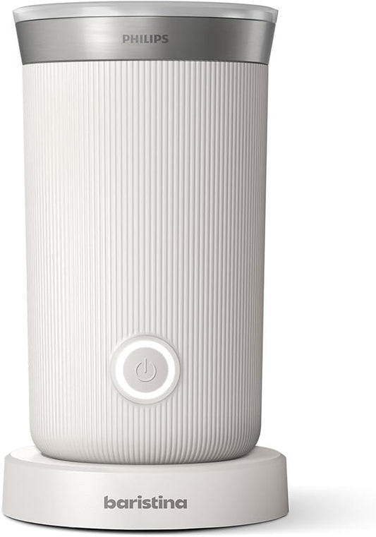 Philips Baristina Milk Frother - Foam Milk Perfectly. Hot and Cold. Dairy and Non-Dairy. Easy to Clean Baristina Espresso Machines. Milky White (BAR311/00)