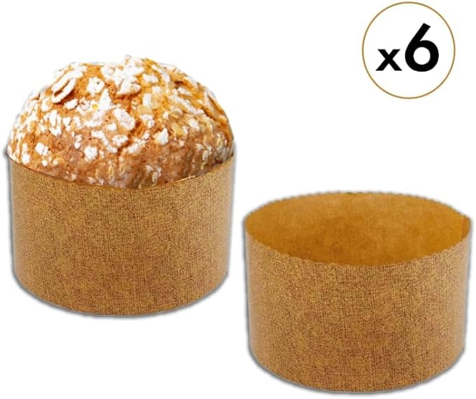 Pastry Chef's Boutique Thin Panettone Paper Pan Mold (Thin Paper - Small 500gr) - Pack of 12