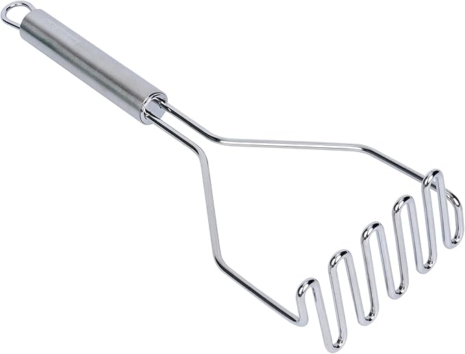 Restaurantware-German Standard Wire Mashers With Ergonomic Handle, 6 Heavy-Duty Potato Mashers - Dishwashable, Durable, Stainless Steel Food Masher, For Avocado, Beans, Sweet Potatoes, And, More