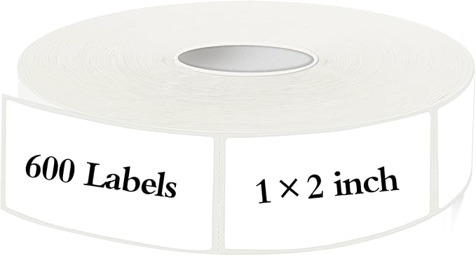 600 Blank Removable Freezer Labels Water Oil Resistant with Perforation Line for Food Containers Jars Pantry Organization (Ink Quick-Dry，1” x 2”)