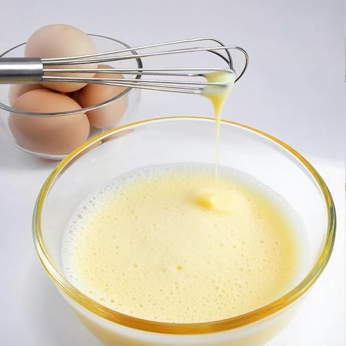 FLYINGSEA Whisks,Small whisk,Egg Whisk,10.5" Stainless Steel Whisk,Mini whisk,Whisk stainless steel,Cooking and Kitchen Gadget.(1 Pcs)