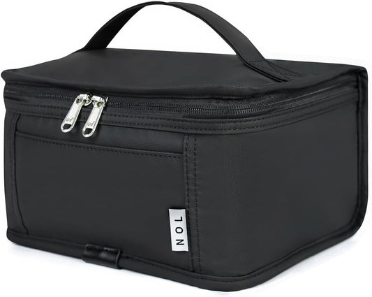 NOL Natural Organic Lifestyle Small Lunch Bag Mini Lunch Box Insulated Lunch Bag for Men/Women Leakproof Cooler Tote Bag Lightweight Nylon Waterproof Lunch Box For Work, Black