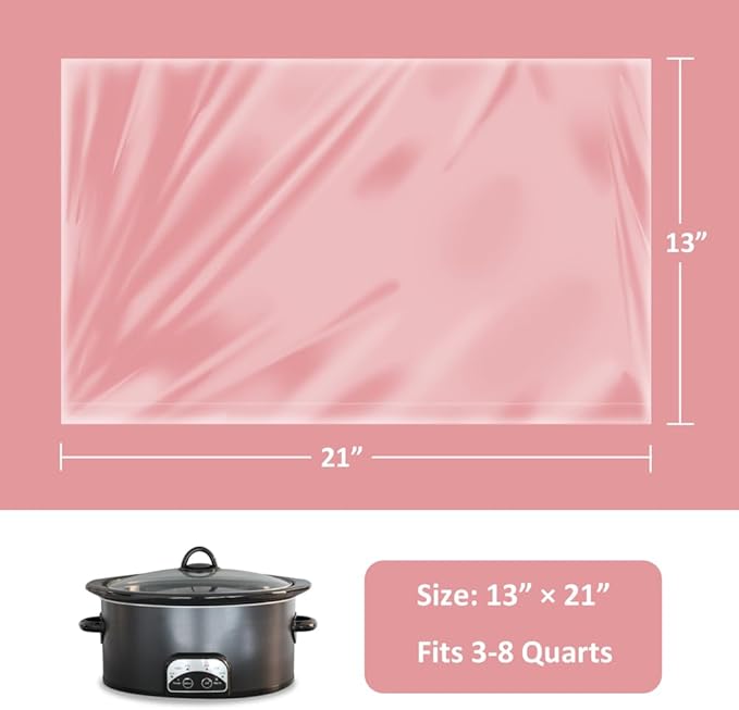 [6 For Free] 36 bags Ebelbo Nylon Pot liners, Slow Cooker Liners 13x21 Inch Large Size Disposable Roaster Cooking, Fit for 3-8QT Oval & Round Pot