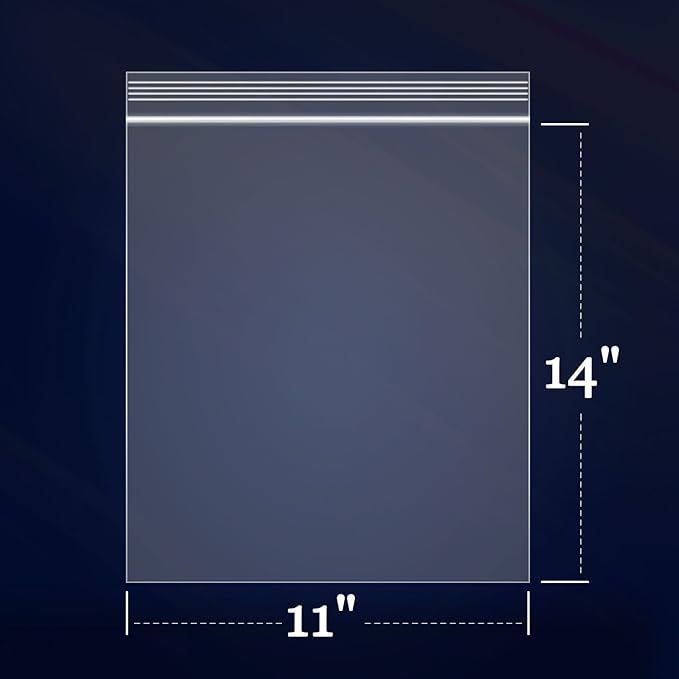 iMailer - 1000 Count - 11" x 14" Large Zip Bags - 2 Mil Reclosable Zip Plastic Poly Bags with Lock Seal Zipper for Prints, Photos, Documents, Clothing, T-Shirt