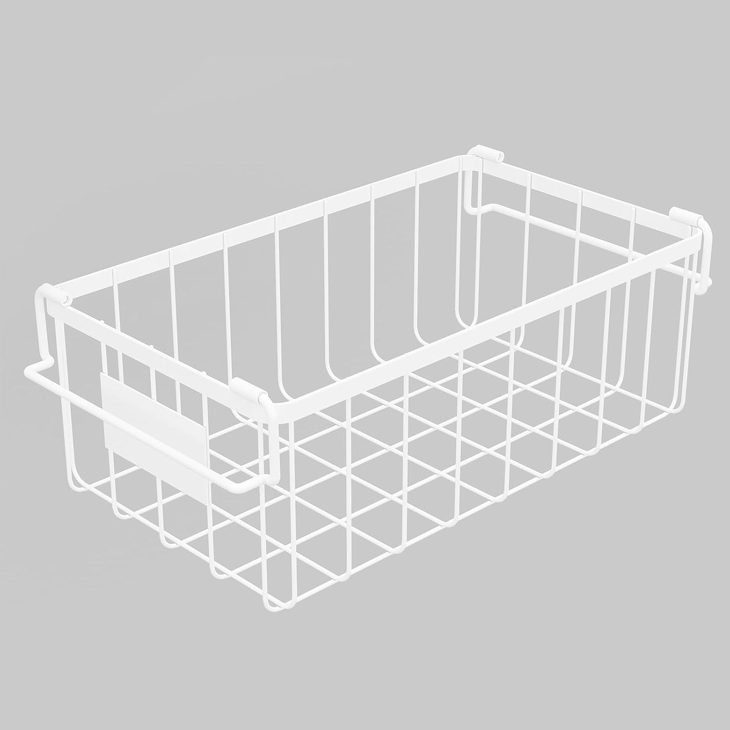 Freezer Storage Organize Baskets - 4 Pack Stackable Deep Freezer Organizer Bins for Most 7 Cu.FT Chest Freezer with Handles, Sturdy but Light, Metal Coated, Add Space, Easy to Reach